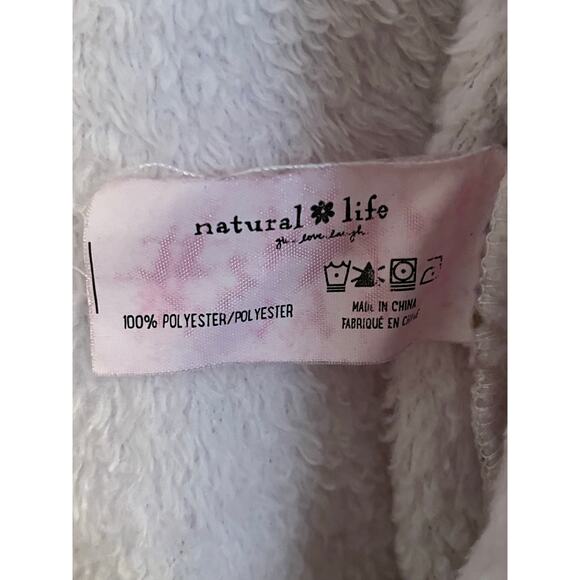 Natural Life Fleece Onesie Pajamas Pink Floral size Small - Picture 9 of 12